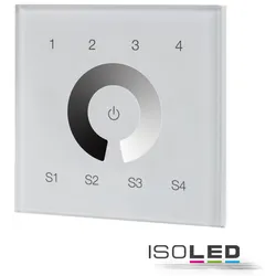ISOLED DALI 4 Gruppen / 4 Szenen Einbau-Touch Master-Dimmer, weiß, 100-240V AC / DALI-Bus Spannung ISO-115061