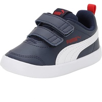 Puma Courtflex V2 V Inf Sneaker, Blau Peacoat High Risk Red, 21