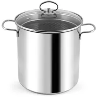 HOME Spargelpfanne mit Deckel und Körbchen, Edelstahl, 8 Litri, Stahl
