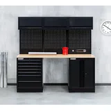 feistos Werkstattschrank Holz/Metall/Stahl/Schaumstoff 15 Schwarz