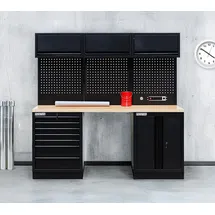 feistos Werkstattschrank Holz/Metall/Stahl/Schaumstoff 15 Schwarz