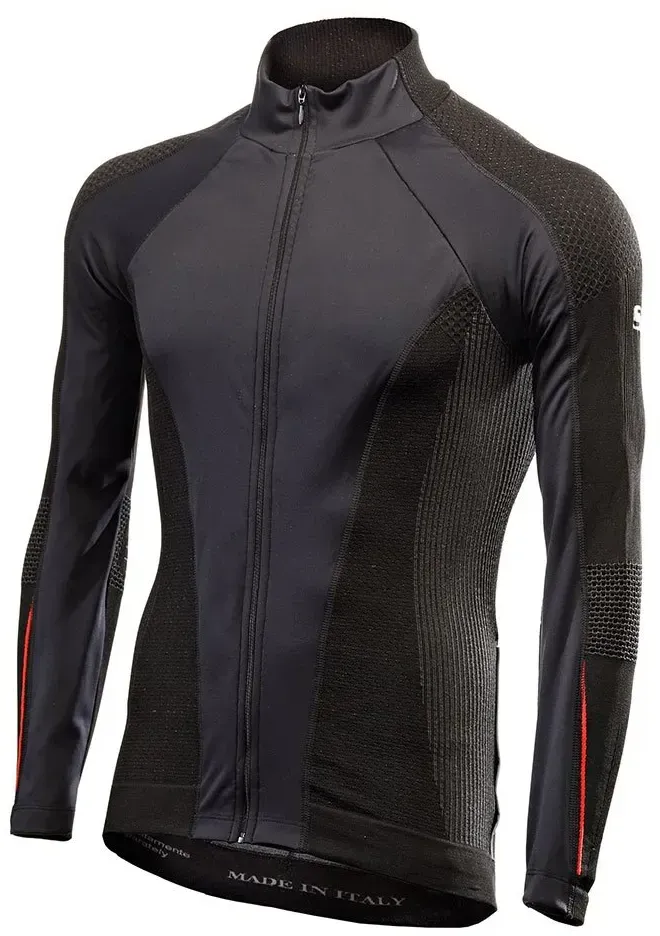 Sixs Wind Wt Reißverschlusspullover - Black / Red - XL