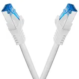 BIGtec - 2 Stück - 0,5m CAT.7 Gigabit Patchkabel Netzwerkkabel weiß Kupferkabel Patch Ethernt LAN DSL Kabel CAT7 (RJ45, Cat 7, S/FTP PIMF) 50cm