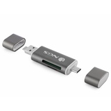 NGS ALLYREADER- Kartenleser USB/Micro-USB Grau Micro USB, USB), Speicherkartenlesegerät, Grau, Weiss