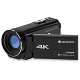 AgfaPhoto Agfa Photo Realimove CC4000W - Wasserdichter 4K-Camcorder mit 3-Zoll-Touchscreen, 18-facher Digitalzoom, Video 2.7K, Foto 24 MP, Fernbedienung, LED, Lithiumbatterie - Schwarz