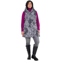 Ulla Popken Weste schwarz | weiß L-XL