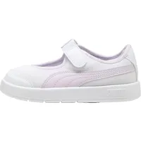 Puma COURTFLEX V3 LINA V PS Sneaker, White-Lilac Frost,