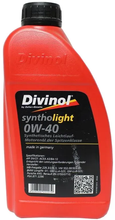 Divinol Syntholight 0W-40, 1 Liter