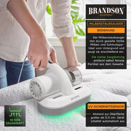 Brandson Matratzenreinigungsgerät Milbenstaubsauger grau|weiß