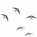 Flensted Mobiles Flensted 024B Flying Swallows 5 Mobile, Stahl, Mehrfarbig, 53x70cm