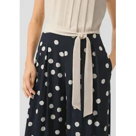 s.Oliver Ärmelloser Jumpsuit aus Chiffon - blau|beige - 48