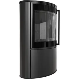 Kratki Kaminofen Bjorn Ø 150 mit Türfeder schwarz 10 kW
