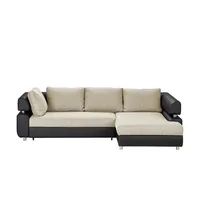 Switch Zweifarbiges Ecksofa mit Schlaffunktion Panama ¦ creme ¦ Maße (cm): B: 165 H: 65 T: 190