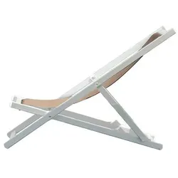 Jan Kurtz Rimini Deckchair Liegestuhl taupe | weiß
