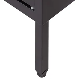 Beliani Sideboard mit Glastüren NEWPORT Metall 115 cm Schwarz