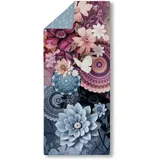 hip Strandtücher Asher, Microfaser (Packung, 1-St), Reisehandtuch - Sporthandtuch, yoga, Mikrofaser, saugfähig blau 75 cm x 180 cm