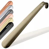 JK Trade® 29cm STABILER Edelstahl Schuhlöffel | Schuhanzieher Edelstahl zum Sitzen | Schnell & Einfach | optimierte Länge & Breite | Shoe Horn | Business | Modern Aufhängbar