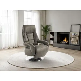 sit&more TV-Sessel Enjoy Kunstleder 74 x 111 x 77 cm Grau mit Motor und Aufstehhilfe