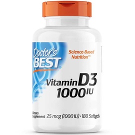 Doctor's Best Vitamin D3 1000 IU Softgels 180 St.