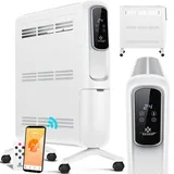 KESSER KESSER® Konvektor Elektrische Heizung ECO 2500W Heizkörper Elektroheizung Standheizung energiesparend Display WiFi App & Fernbedienung Touchscreen - Mobil Radiator 24h Timer Thermostat