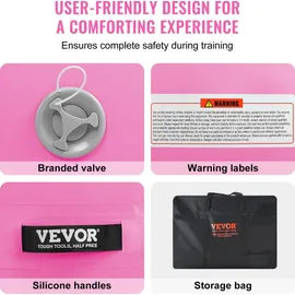 Vevor Aufblasbare Gymnastikmatte Turnmatte, Aufblasbare Air Roll Air Barrel Gymnastik Tumbling Matten, Multifunktionale Tumbling-Matte Heimgebrauch / Fitnessstudio / Yoga / Cheerleading