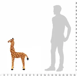 vidaXL Giraffe Plüschtier 85 cm Braun/Gelb
