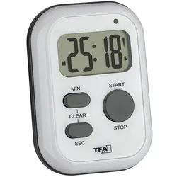 TFA Digitaler Timer und Stoppuhr, 38.2053.02, weiß