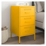 vidaXL Nachttisch Senfgelb 36x39x68 cm Stahl