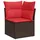 vidaXL Gartenlounge-Set 8-tlg. braun