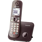 Panasonic KX-TG6851GA Schnurlostelefon (Bis zu 1.000 Telefonnummern sperren, übersichtliche Schriftgröße, lauter Hörer, Voll-Duplex Freisprechen) mocca-braun