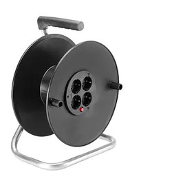 BACHMANN Kabeltrommel 4-fach leer, ohne Kabel, Kunststoff