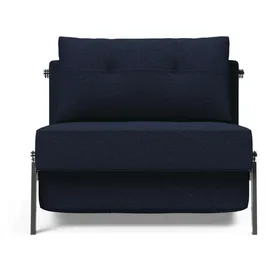 Innovation Living Schlafsessel Cubed 90 Chrom Stoff Blau Blue