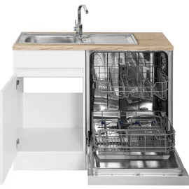 OPTIFIT Winkelküche L-Form 210 x 175 cm weiß