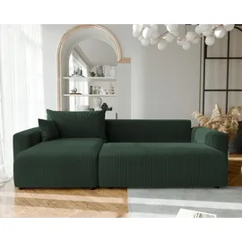idohome Ecksofa Polyester 3-Sitzer Grün