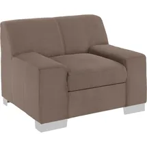 DOMO collection Sessel Bero Mikrofaser 101 x 74 x 85 cm Beige