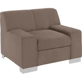 DOMO collection Sessel Bero Mikrofaser 101 x 74 x 85 cm Beige