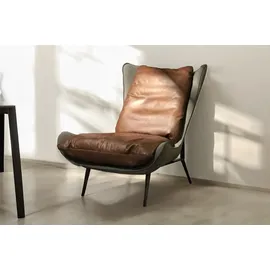 KAWOLA Sessel ERIO Cocktailsessel Vintage-Leder braun