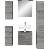 Saphir Badmöbel-Set »Quickset 328 5-teilig, Waschbeckenunterschrank mit LED-Spiegelschrank«, (5 St.), Badezimmer Set inkl. Türdämpfer, Badschrank, ohne Waschbecken, 8 Türen,