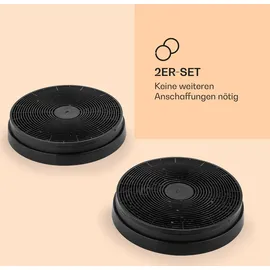 Klarstein Aktivkohlefilter 2er-Set Ø 17,5 cm