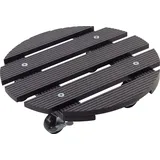 Metafranc WU0825130 Transportroller WPC Traglast (max.): 60 kg 300 mm-60 Tragkraft-Anthrazit-PP-Räder-Feststeller-Witterungsbeständig/Outdoorroller/Untersetzer mit Rollen/Transporthilfe für Pflanzen / 825130