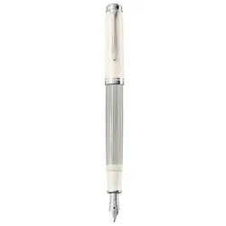 Pelikan 815529, Silber, Weiß, Integriertes Befüllsystem, Harz, Gold/Rhodium, Medium, Beidhändig