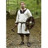 Battle Merchant Wikinger-Kostüm Mittelalterliche Tunika Vallentin, natur/braun L braun L | L