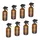 Relaxdays Sprühflasche Glas, 8er Set, 500 ml, Nebel & Strahl, Spritzflasche für Haarpflege, Reinigung & Pflanzen, braun