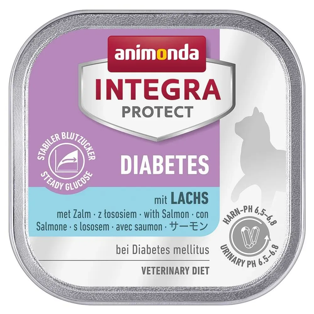 Animonda Integra Protect Cat - Schale Diabetes mit Lachs 16x100g