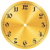 Selva Zifferblatt Aluminium gold matt mit arabische Zahlen für Heim- und Hausuhren Ø:197mm