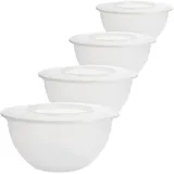 Sustania 4er Set, Schüssel mit Deckel 5 Liter Salatschüssel Rührschüssel