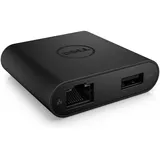 Dell DA200 Externer Videoadapter (USB-C), Dockingstation + USB Hub, Schwarz