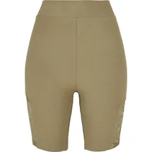 URBAN CLASSICS High Waist Lace Inset Cycle Short Khaki S