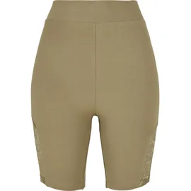 URBAN CLASSICS High Waist Lace Inset Cycle Short Khaki S