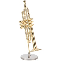 ViaGasaFamido Miniatur Trompete, Desktop Dekoration Bass Musikinstrument Modell Sammlung Trompete Ornamente Handwerk